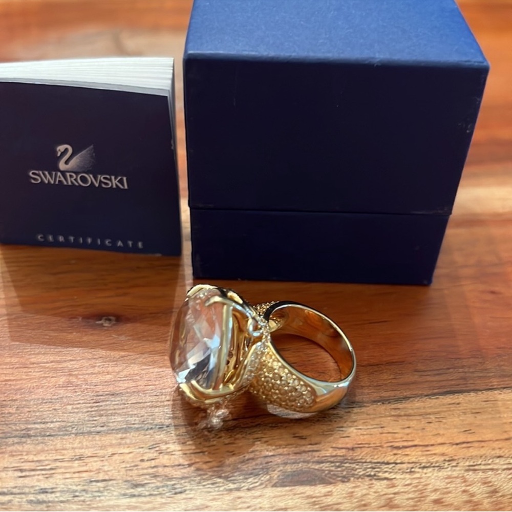 Swarovski Gold-Tone Statement Ring - image 4
